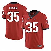 Georgia Bulldogs 35 Brian Herrien Red Nike College Football Jersey Dzhi,baseball caps,new era cap wholesale,wholesale hats